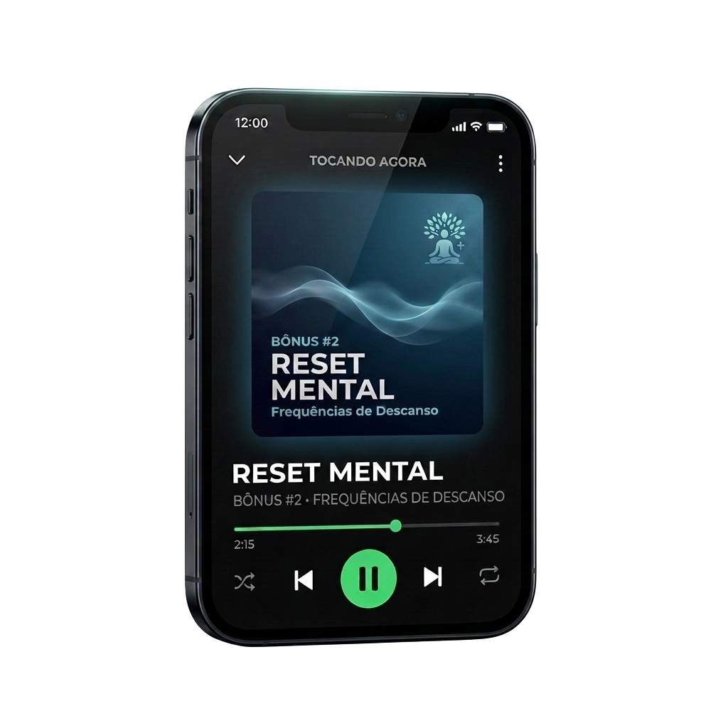 Mockup do bônus Reset Mental no celular