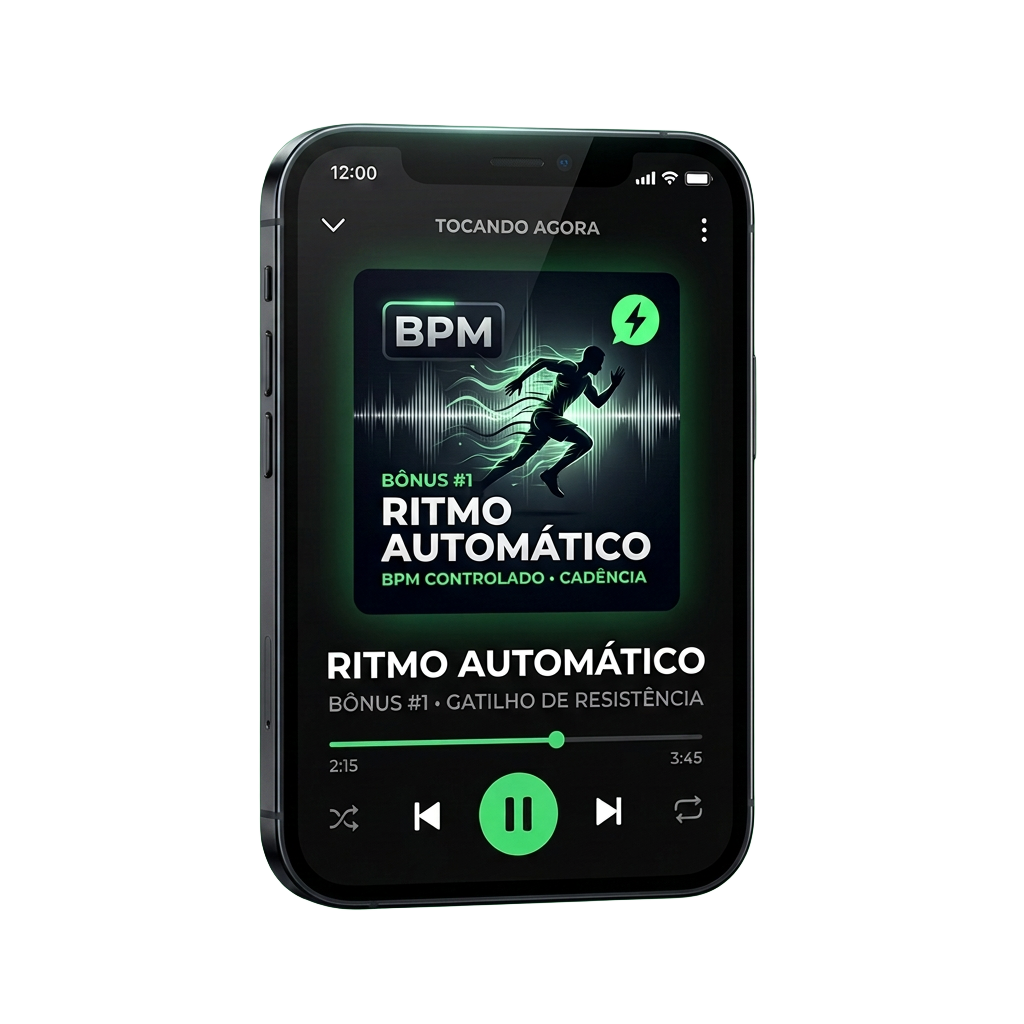 Mockup do bônus Ritmo Automático no celular